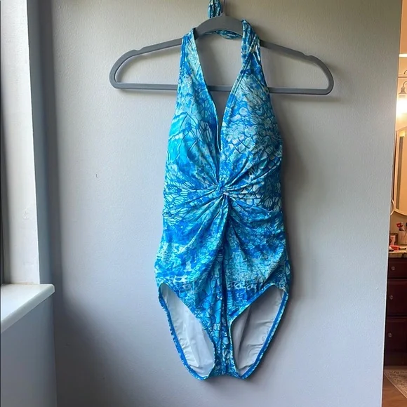 NWOT Coco Reef Jewel Twist Bra Sized One Piece Swimsuit Size 34C Cup 10 - Picture 2 of 7